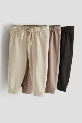 H&M 3-pack Cotton Jersey Joggers