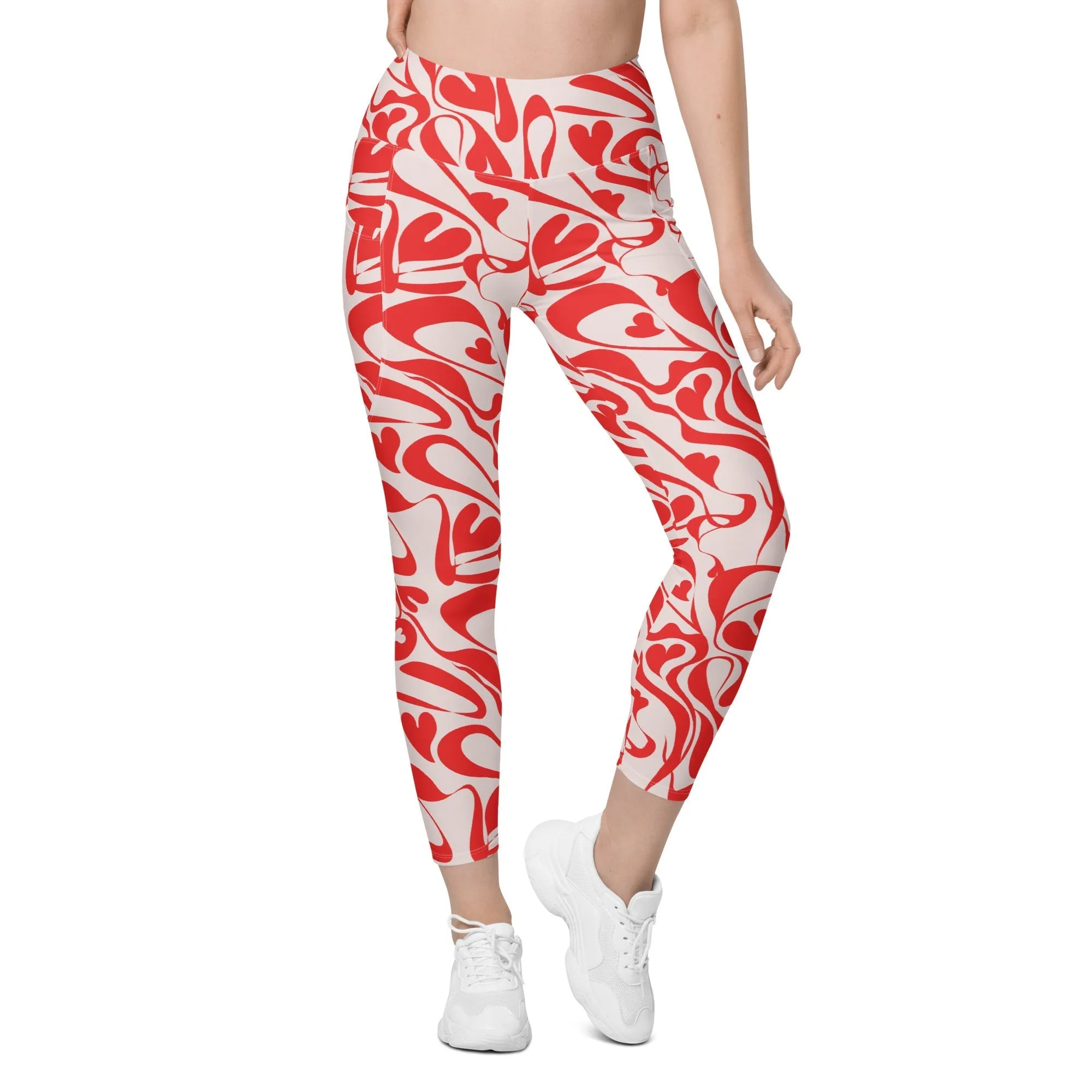 Heart Swirl Leggings With Pockets