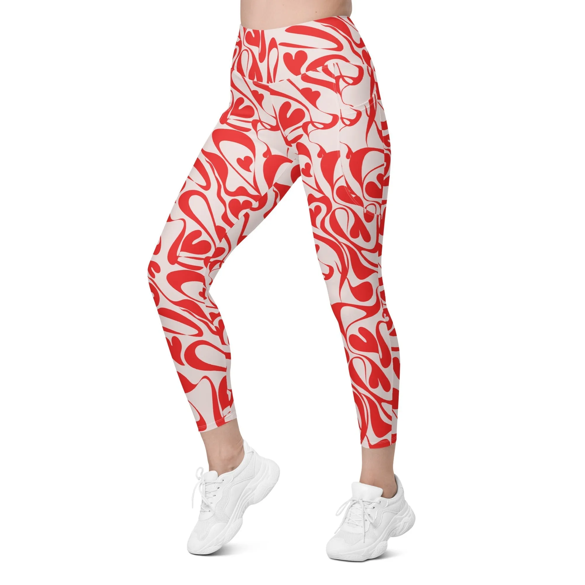 Heart Swirl Leggings With Pockets