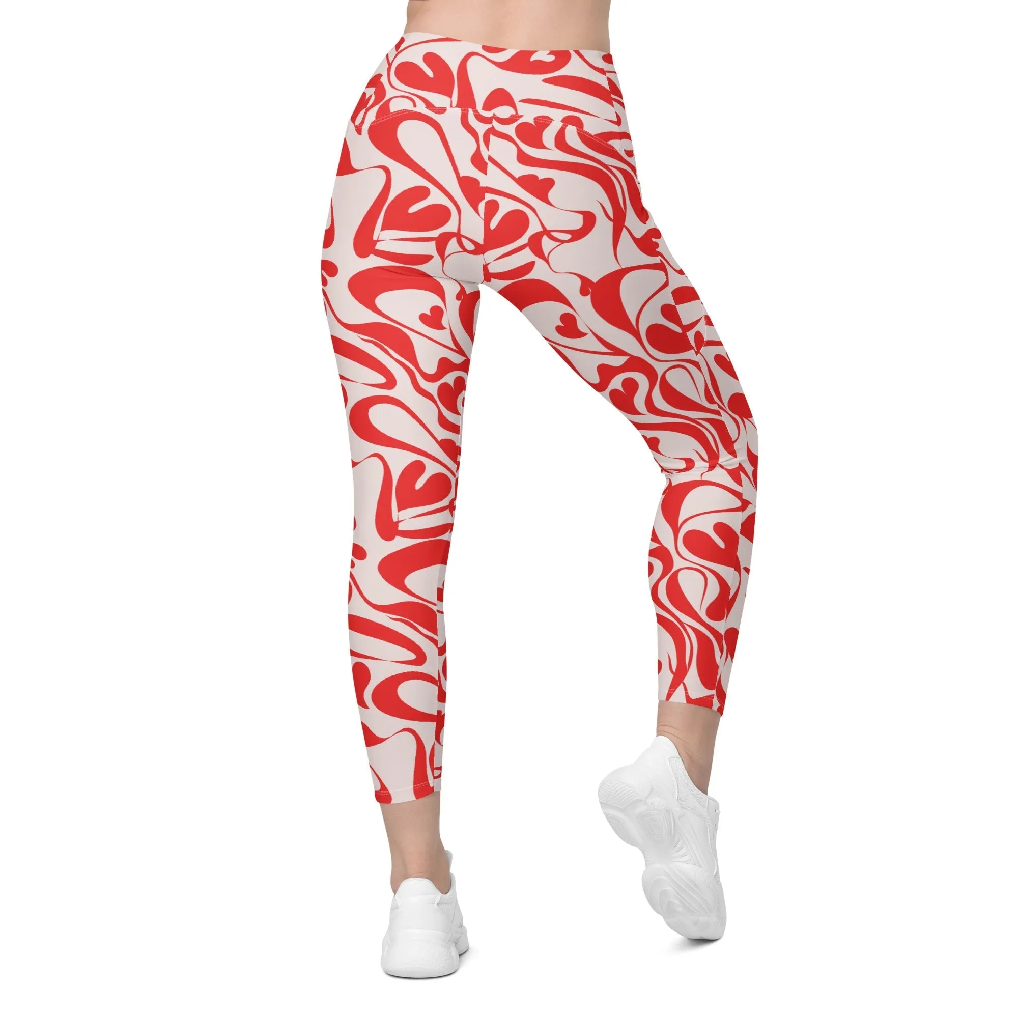 Heart Swirl Leggings With Pockets