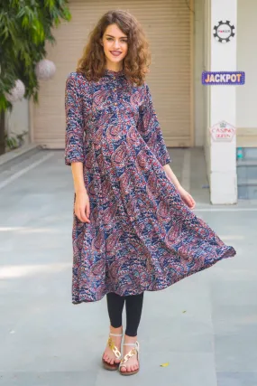 Heritage Print Abstract Nursing & Maternity Kurta