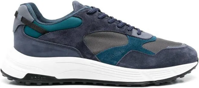 Hogan panelled low-top sneakers Blue