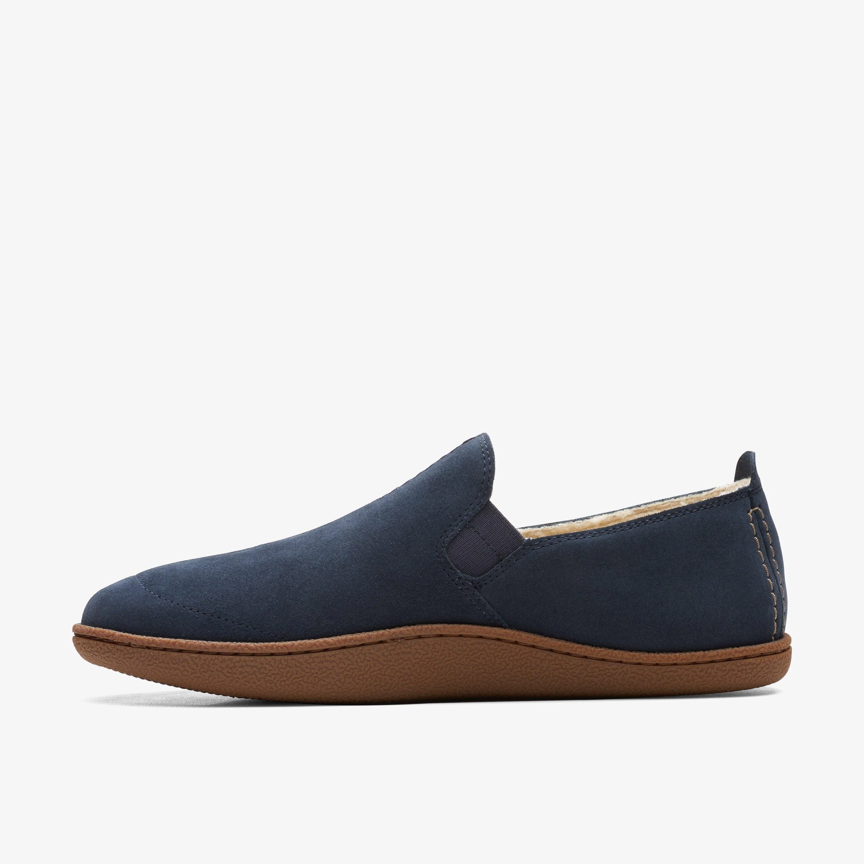 Home Mocc Slipper Navy Suede