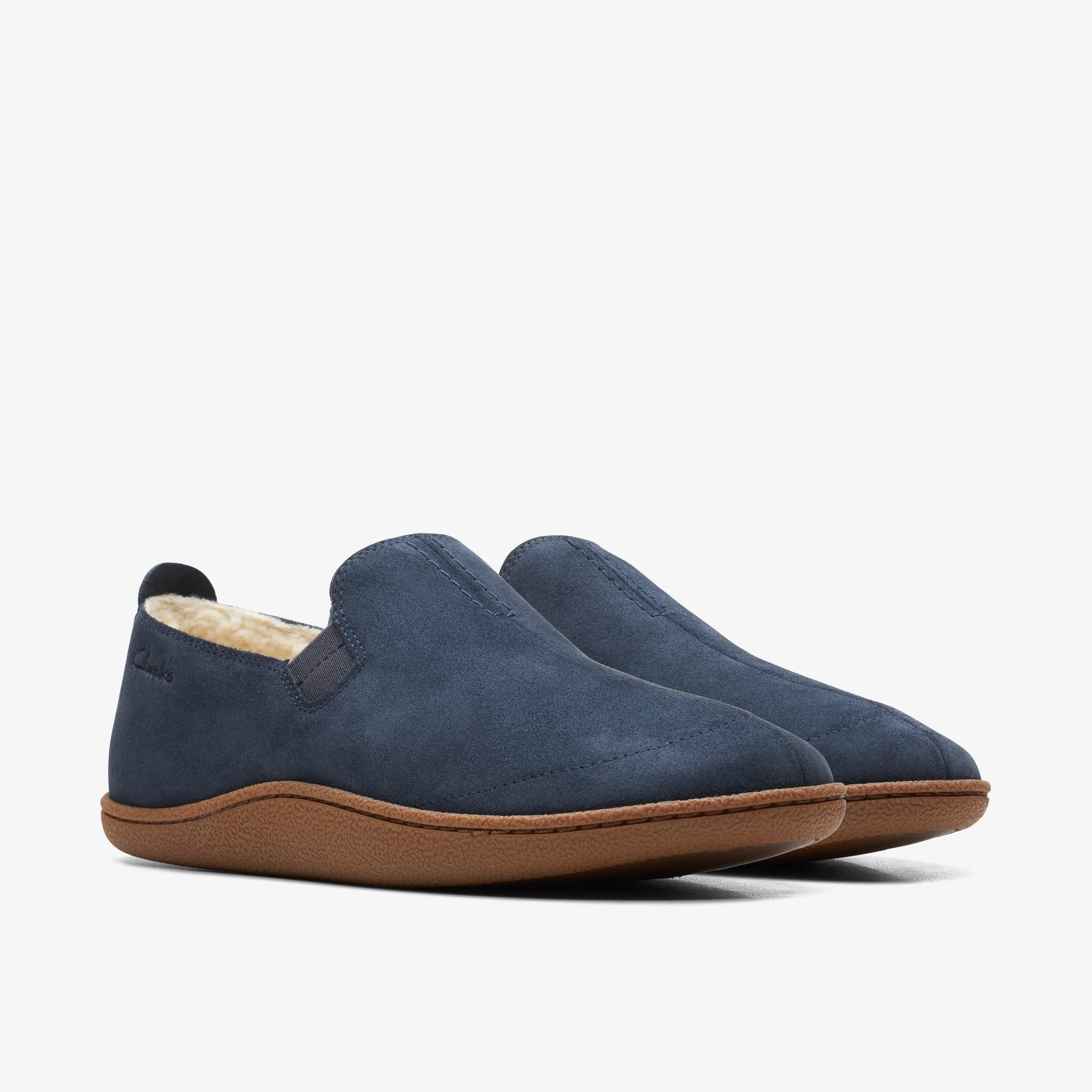 Home Mocc Slipper Navy Suede