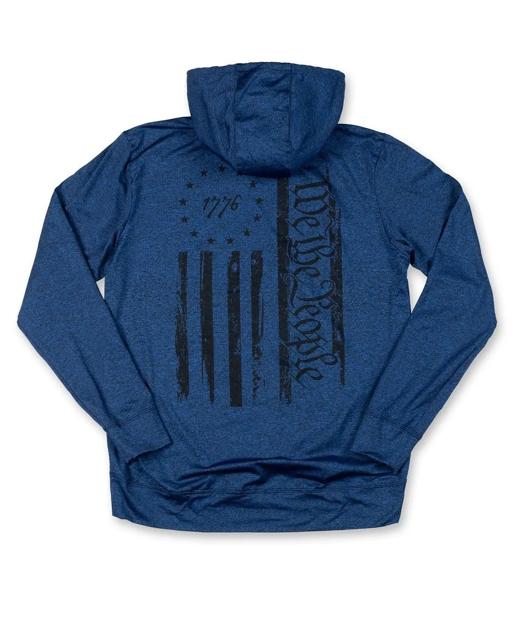 Howitzer Women's Black And Blue Heather Betsy Hoodie