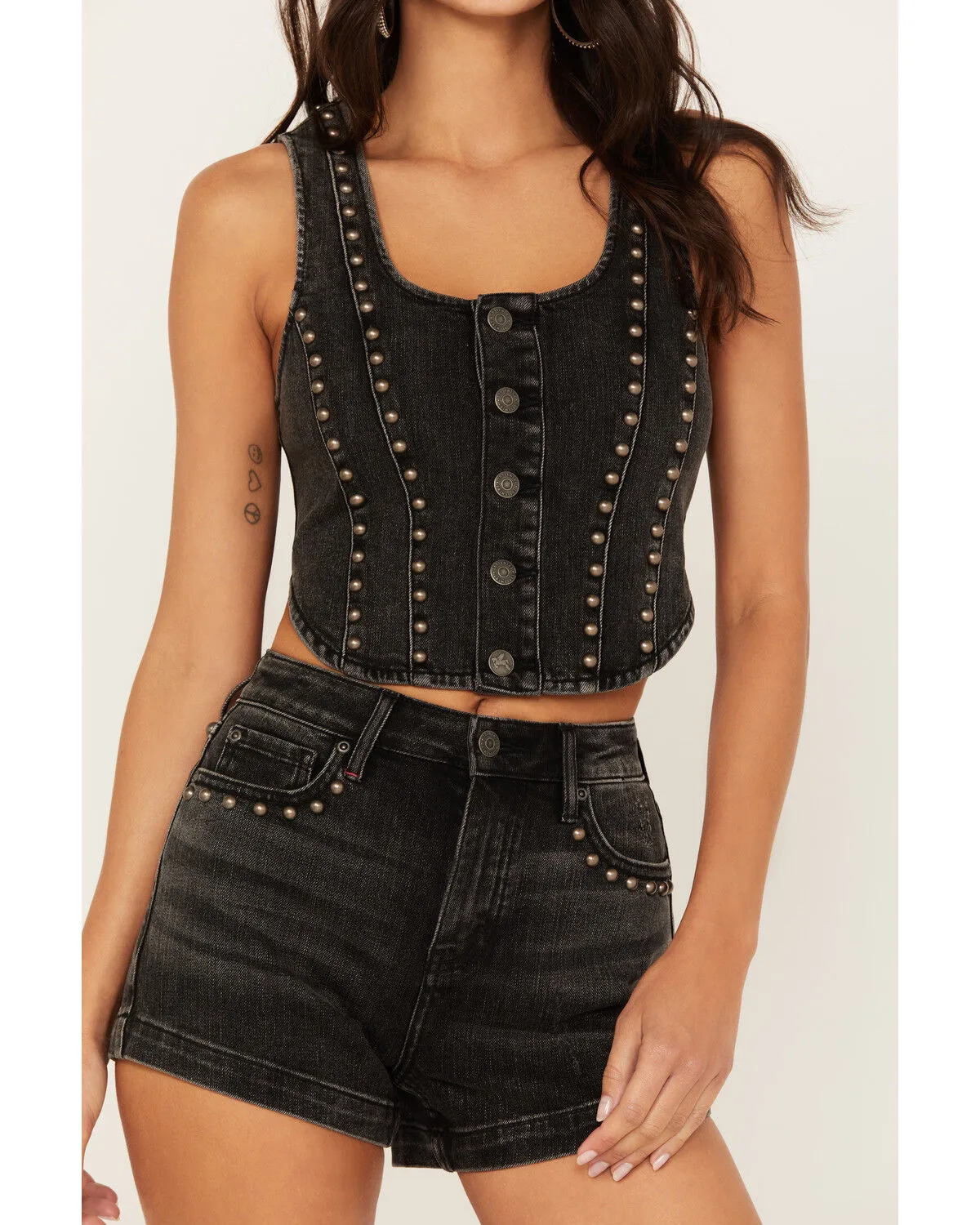 Idyllwind Women's Delrose Drive Studded Denim Vest