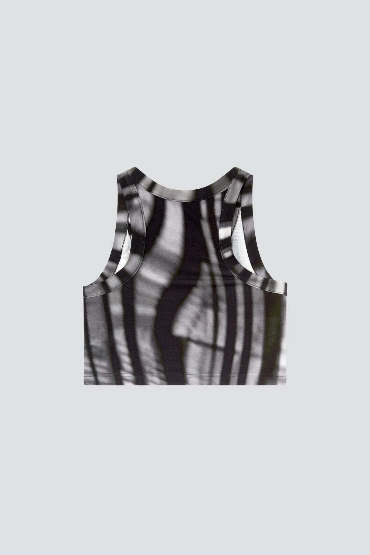 Jersey Bookcase Stripe Cropped Racer Back Vest - Stripe