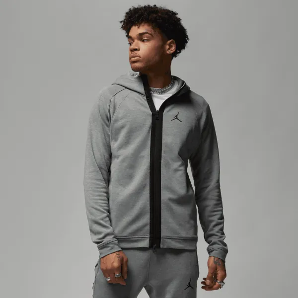 Jordan - Men - Statement Air Full-Zip Hoodie - Dk Grey Heather/Black