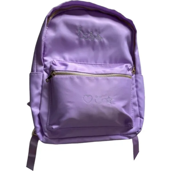 juju + stitch Personalized Script Embroidered Backpack, Lilac