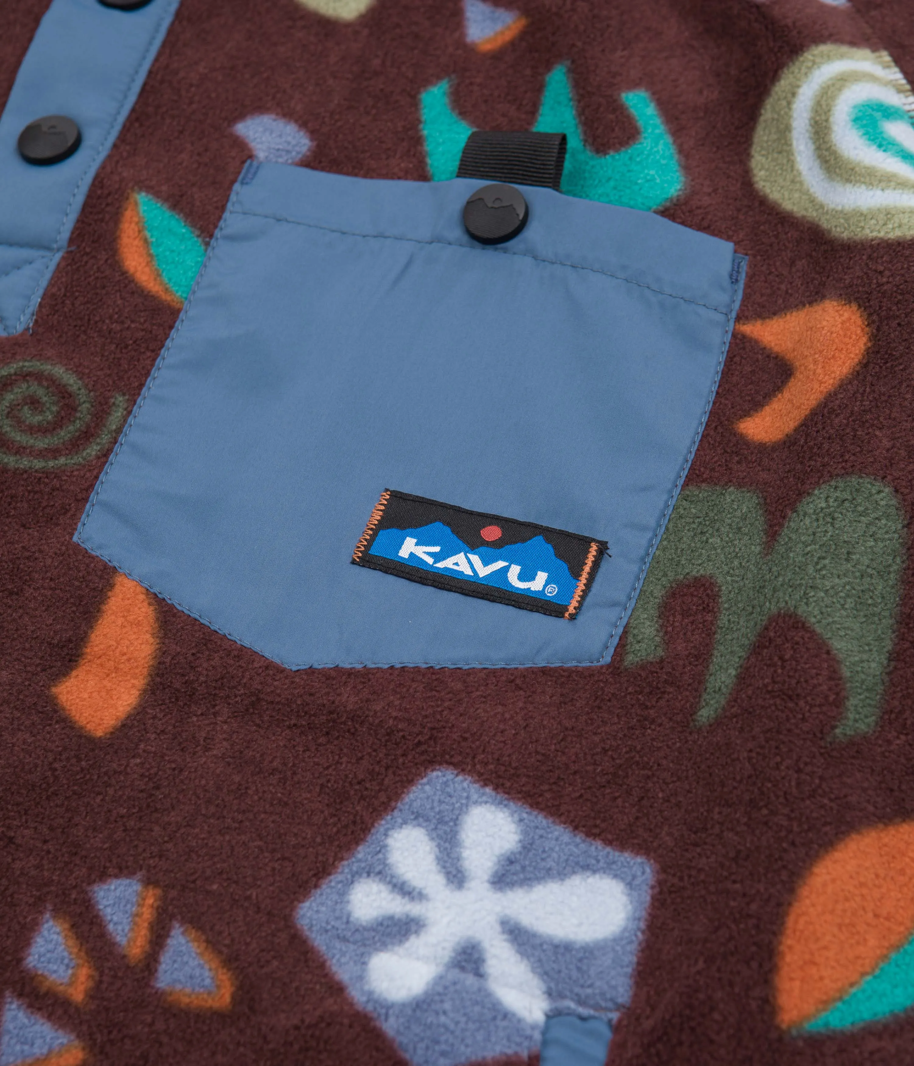 Kavu Teannaway Fleece Sweatshirt - Peat Geo