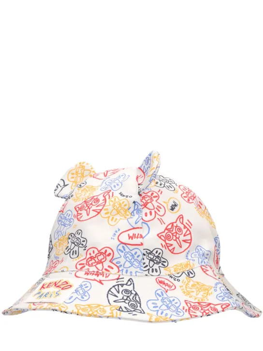 Kenzo Kids   Printed cotton bucket hat 