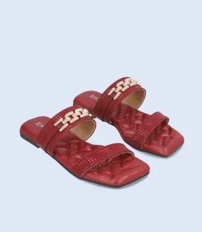 KG0032-MAROON-Girls Casual Slipper