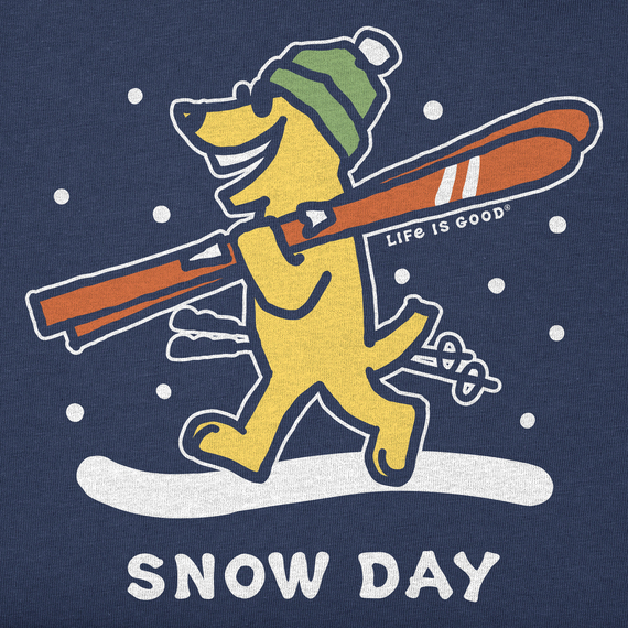 Kids Rocket Ski Snow Day Long Sleeve Crusher Tee