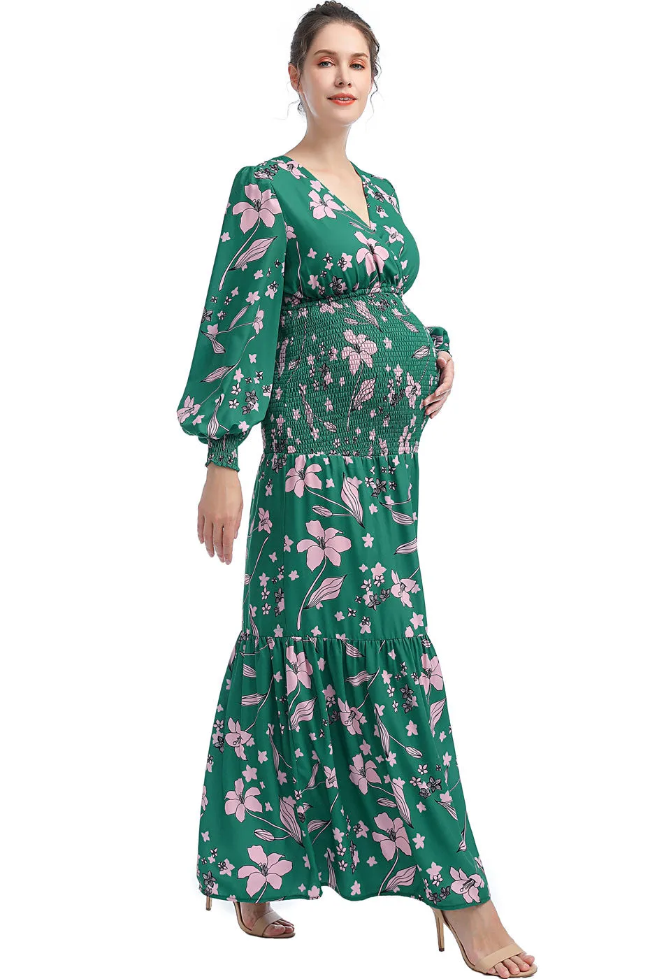 Kimi + Kai Maternity Caroline Maxi Dress