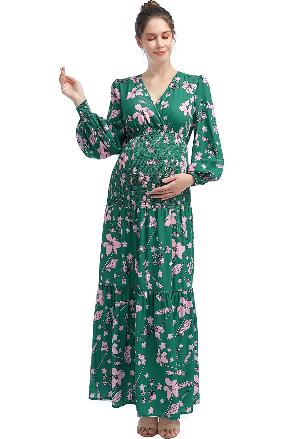 Kimi + Kai Maternity Caroline Maxi Dress