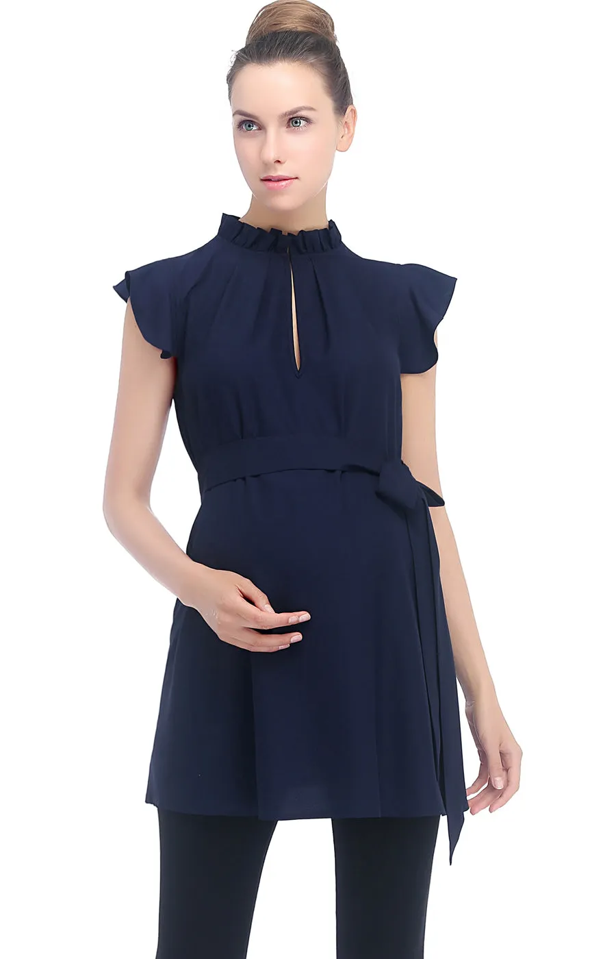 Kimi + Kai Maternity Karlena Flutter Sleeve Top