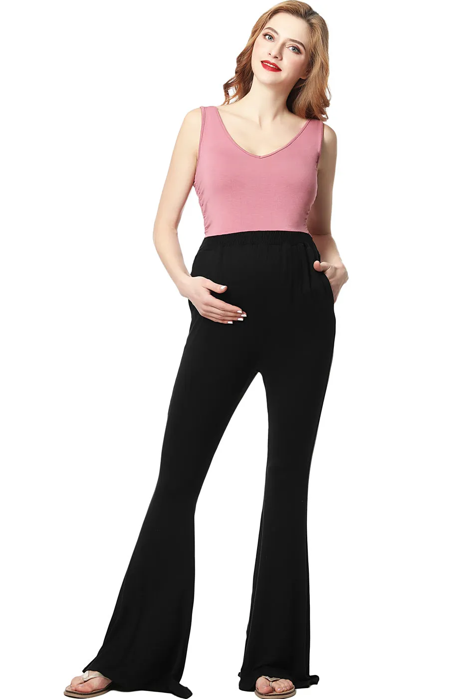 Kimi + Kai Maternity Vivian Colorblock Jumpsuit