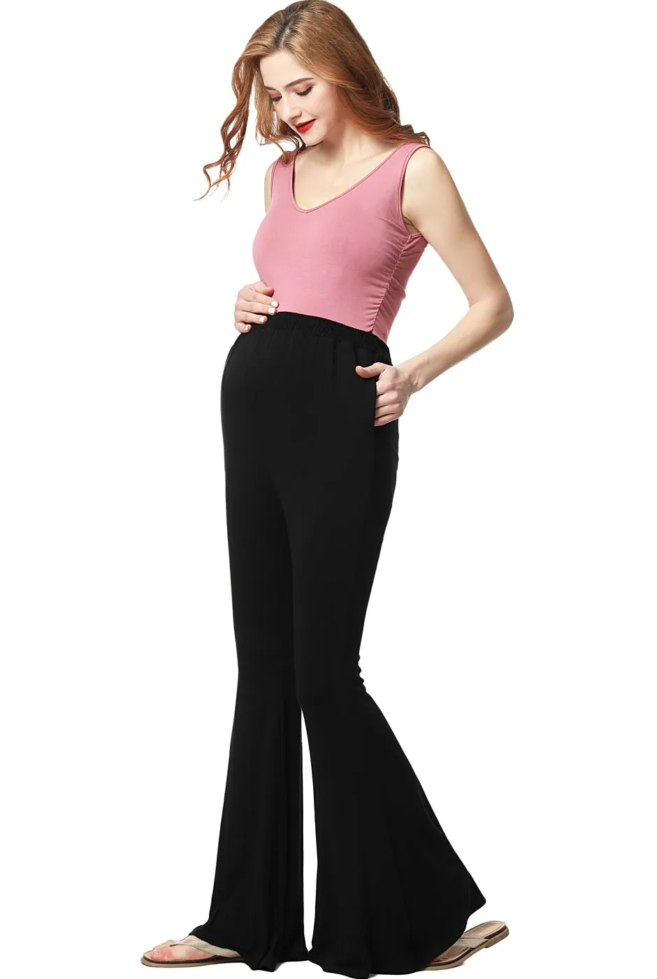 Kimi + Kai Maternity Vivian Colorblock Jumpsuit