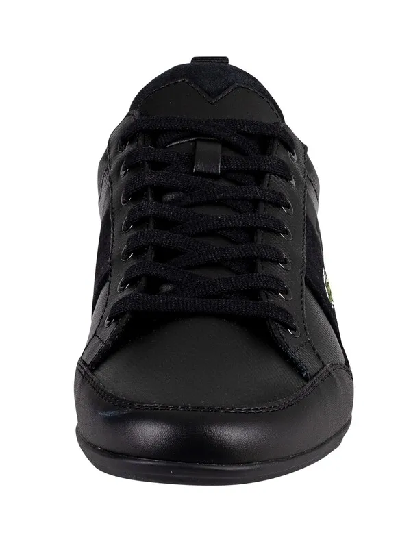 Lacoste Chaymon BL 22 2 CMA Leather Trainers - Black/Black