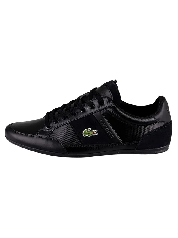 Lacoste Chaymon BL 22 2 CMA Leather Trainers - Black/Black