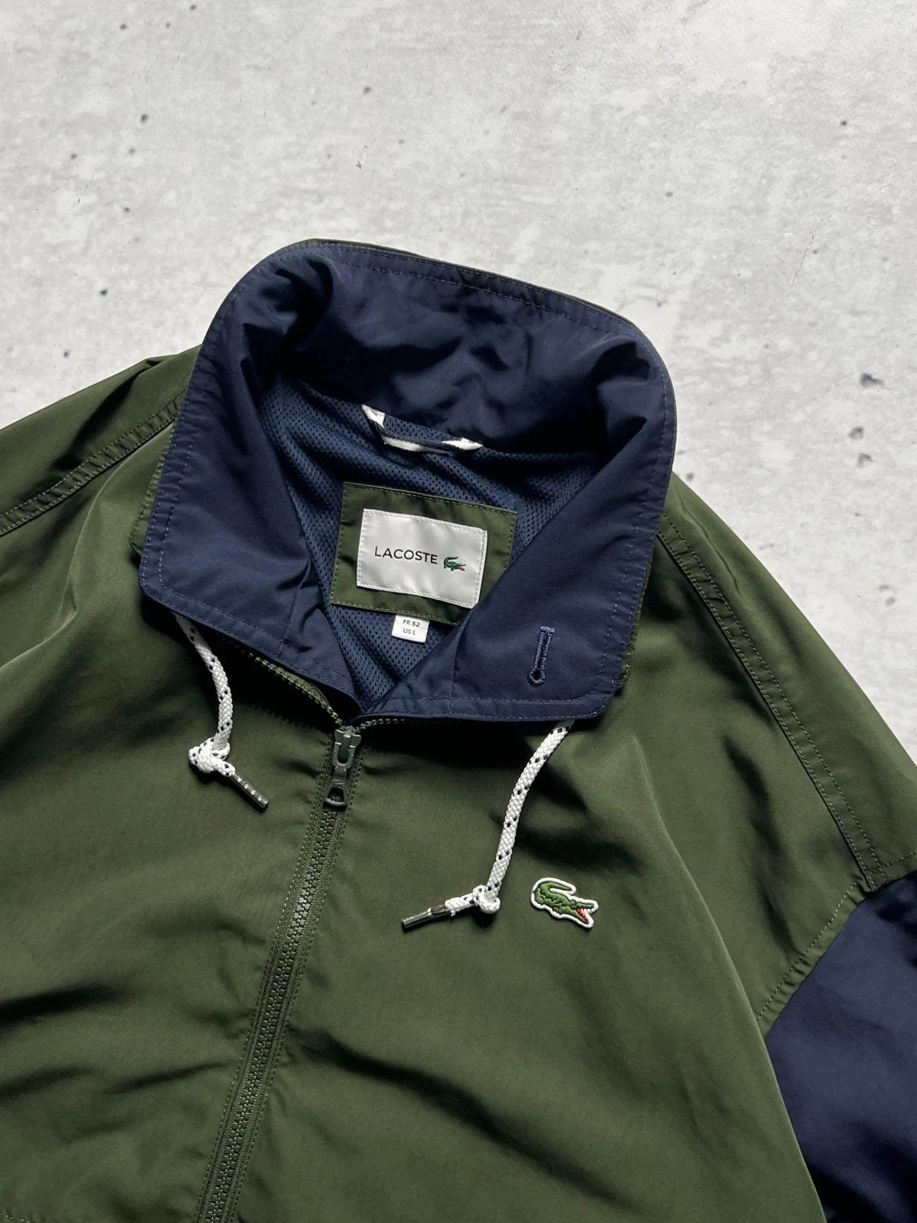 Lacoste Nylon Zip Up Jacket (L)