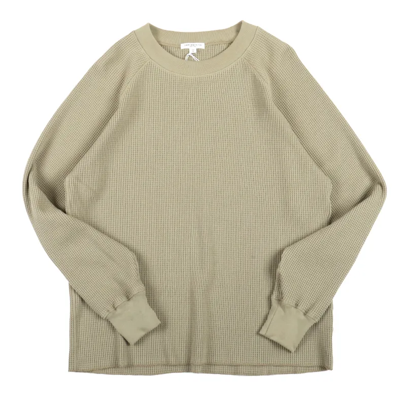 Lady White Co. Cropped Raglan Thermal Taupe Fog