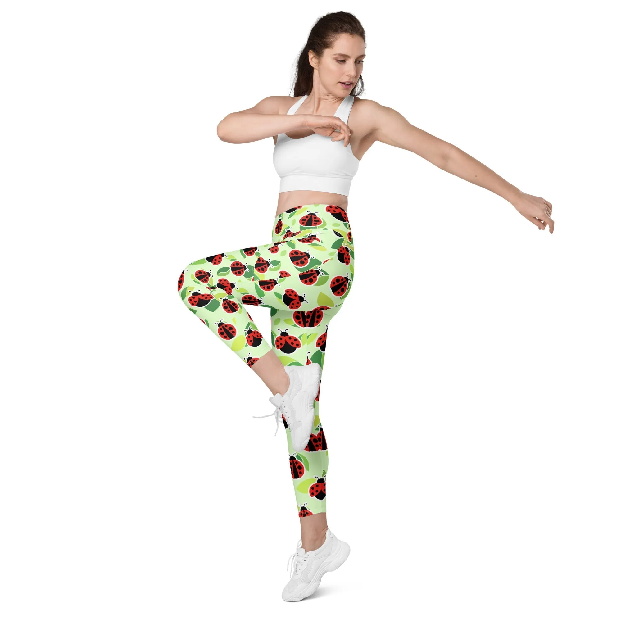 Ladybugs Leggings With Pockets