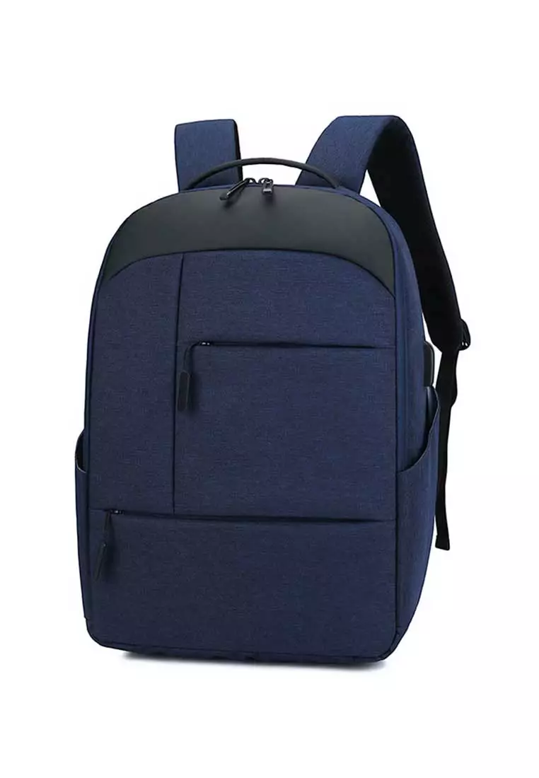 Lara Businessmen's Comfortable Nylon Zipper Backpack - Blue