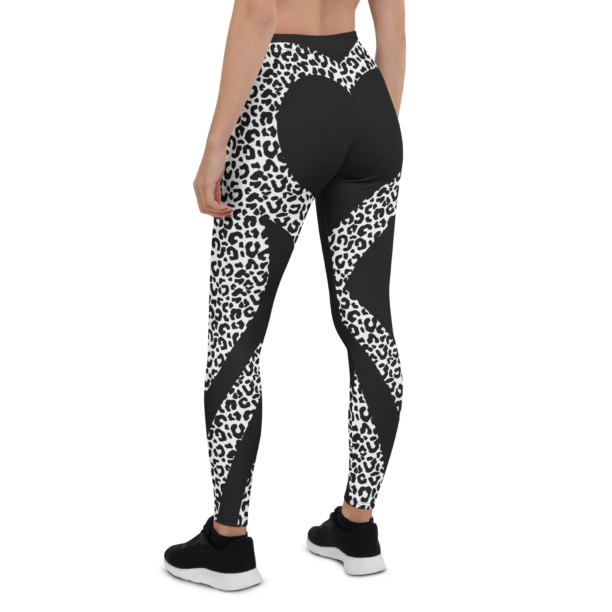 Leopard Heart Shaped Leggings