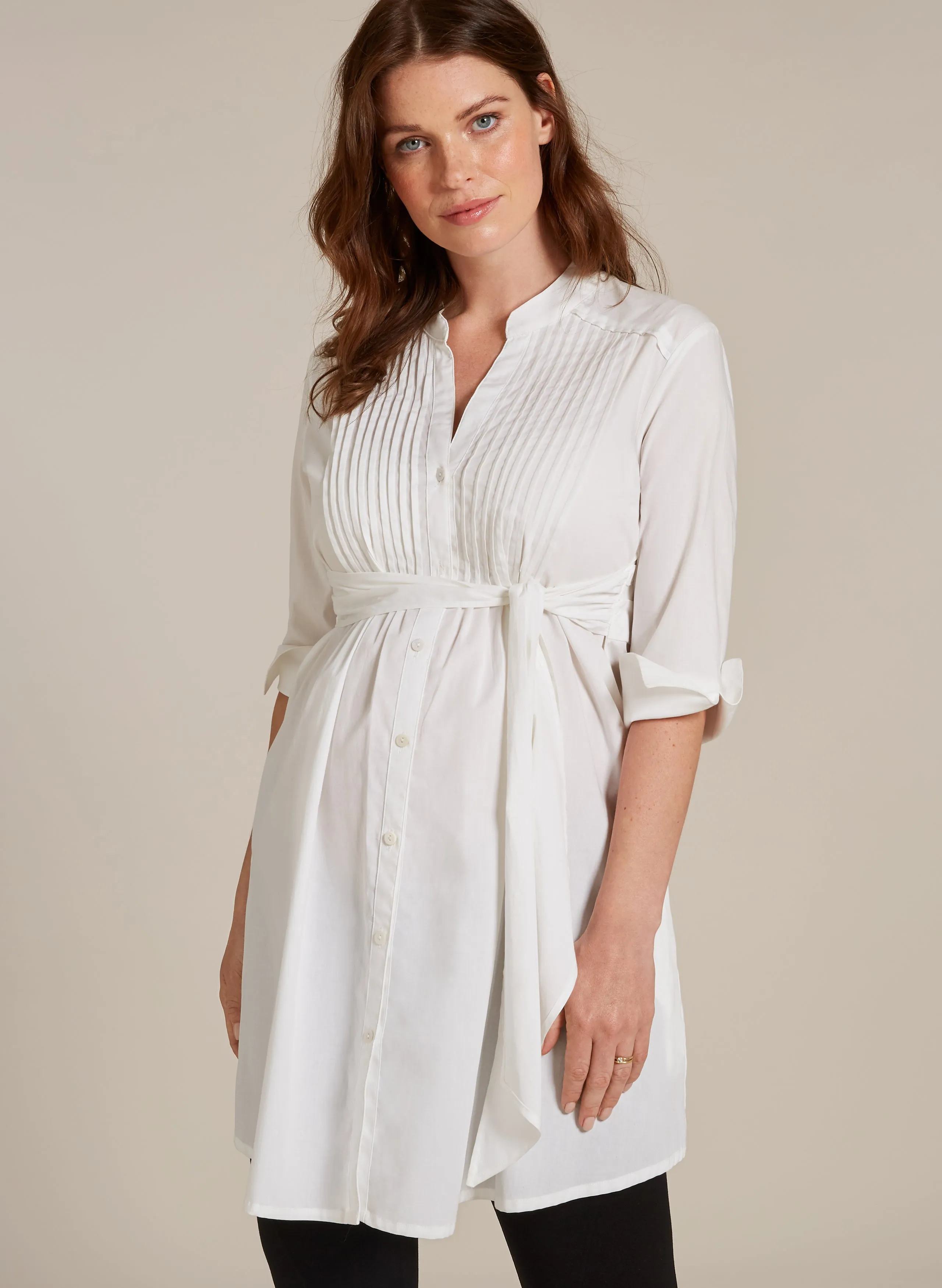 Libby Long Line Maternity Shirt