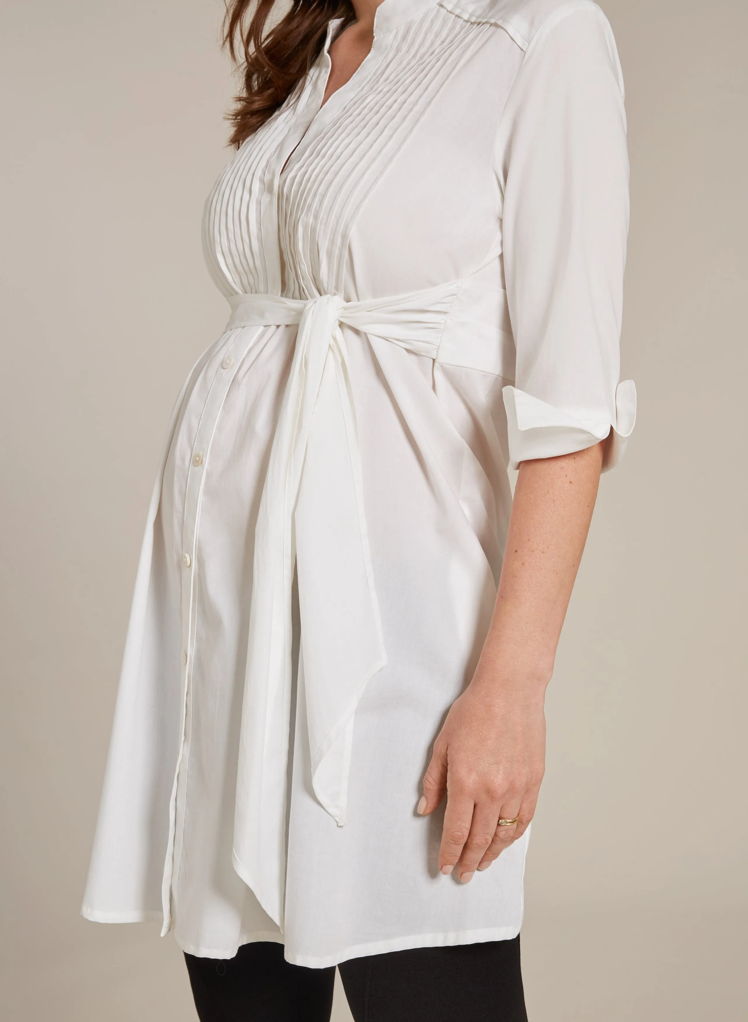 Libby Long Line Maternity Shirt