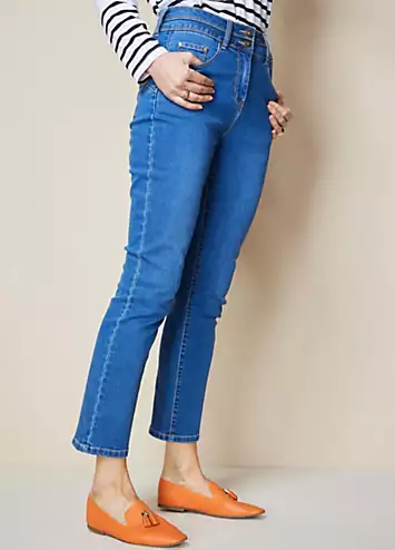 Lift & Sculpt Slim Ankle Length Jeans by Kaleidoscope | Look Again