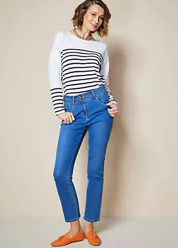 Lift & Sculpt Slim Ankle Length Jeans by Kaleidoscope | Look Again