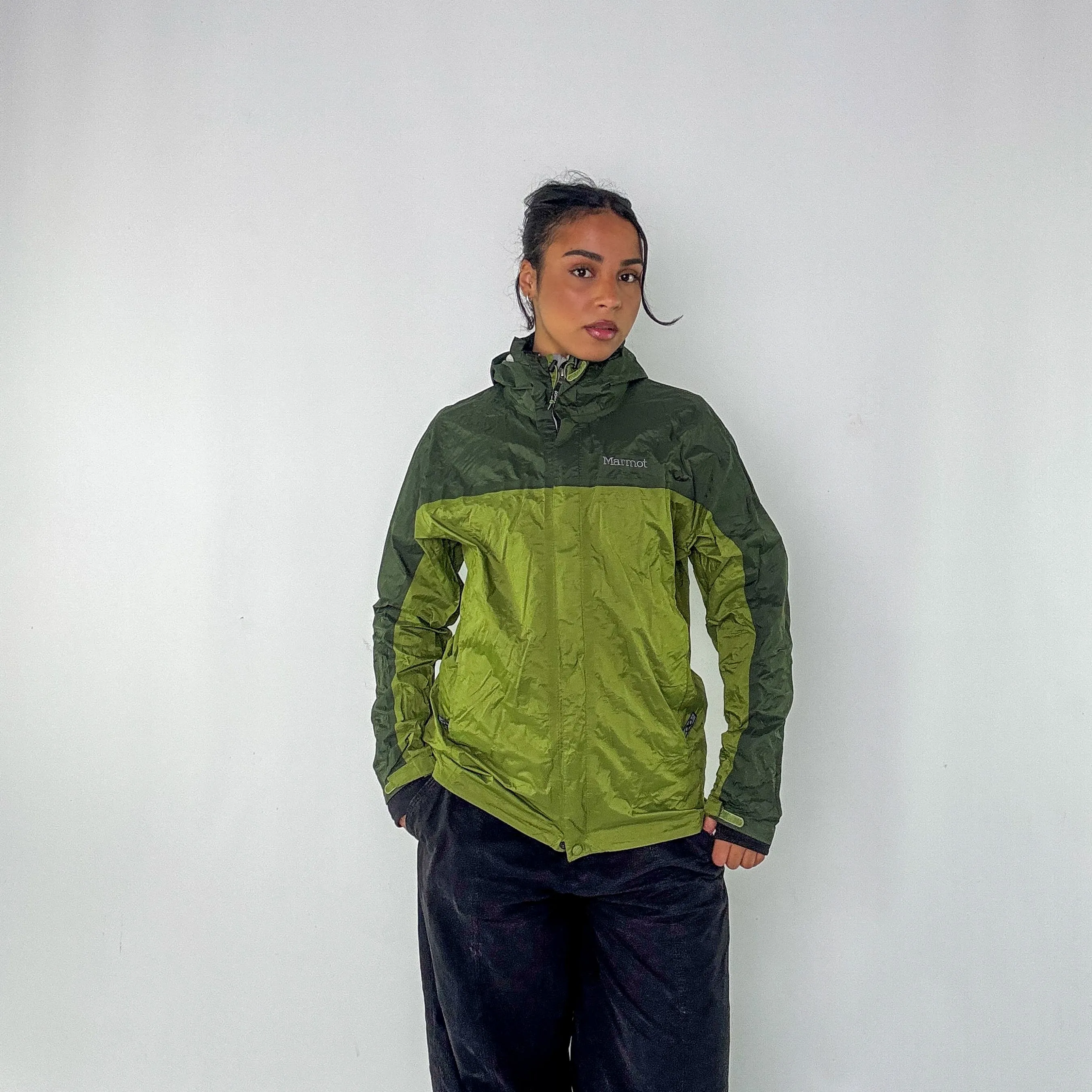 Light Green y2ks Marmot Rain Jacket (L)