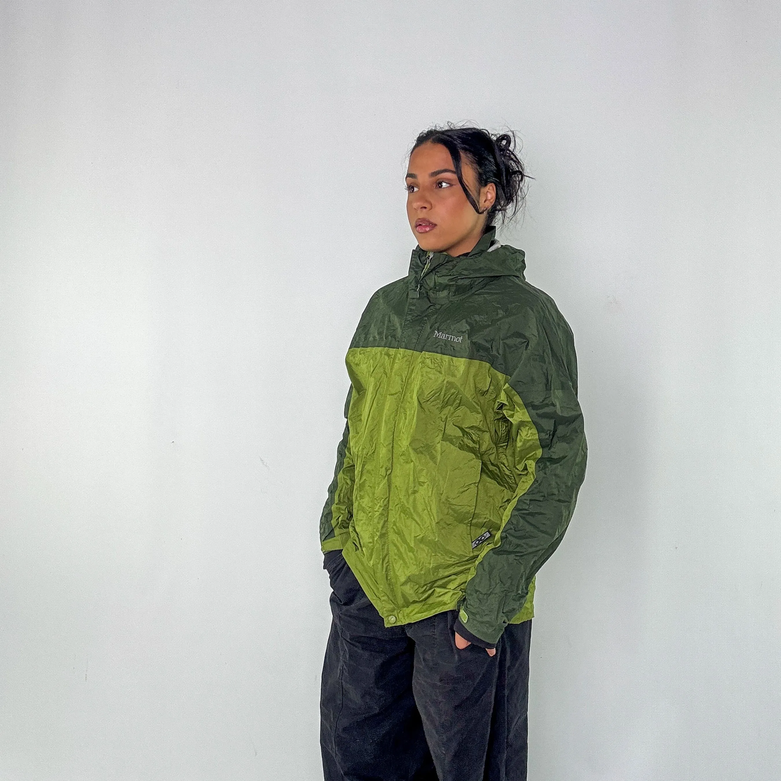 Light Green y2ks Marmot Rain Jacket (L)