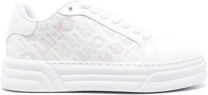 LIU JO logo-print leather sneakers White