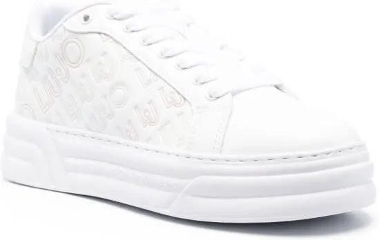 LIU JO logo-print leather sneakers White