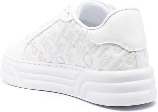 LIU JO logo-print leather sneakers White