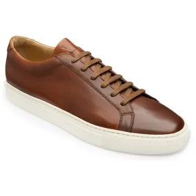 Loake  Mens Sprint Deep Chestnut Hand Painted Leather Trainers