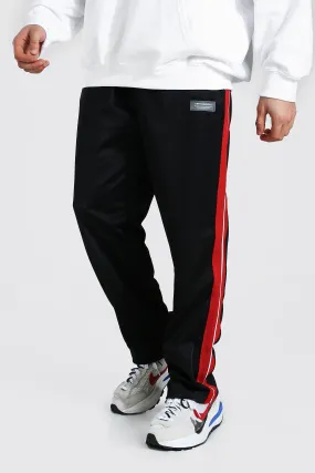 Loose Official Man Tricot Joggers With Tape | boohooMAN UK