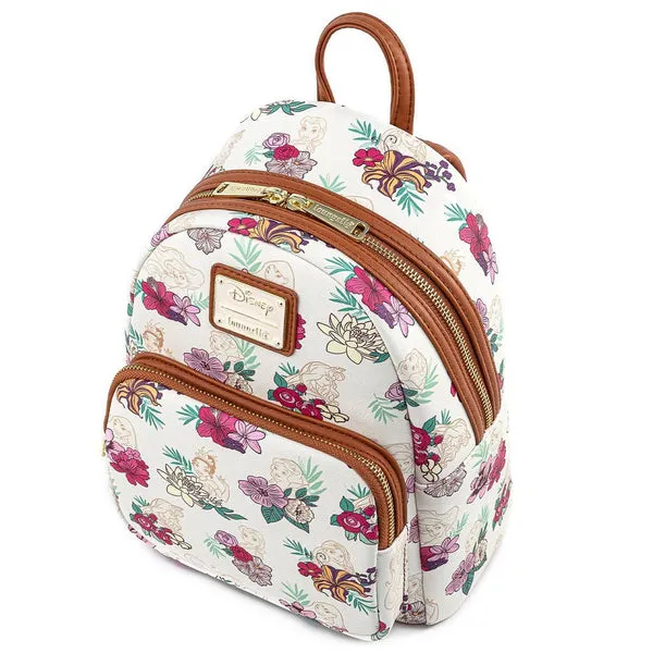 Loungefly x Disney Princess Floral AOP Mini Backpack