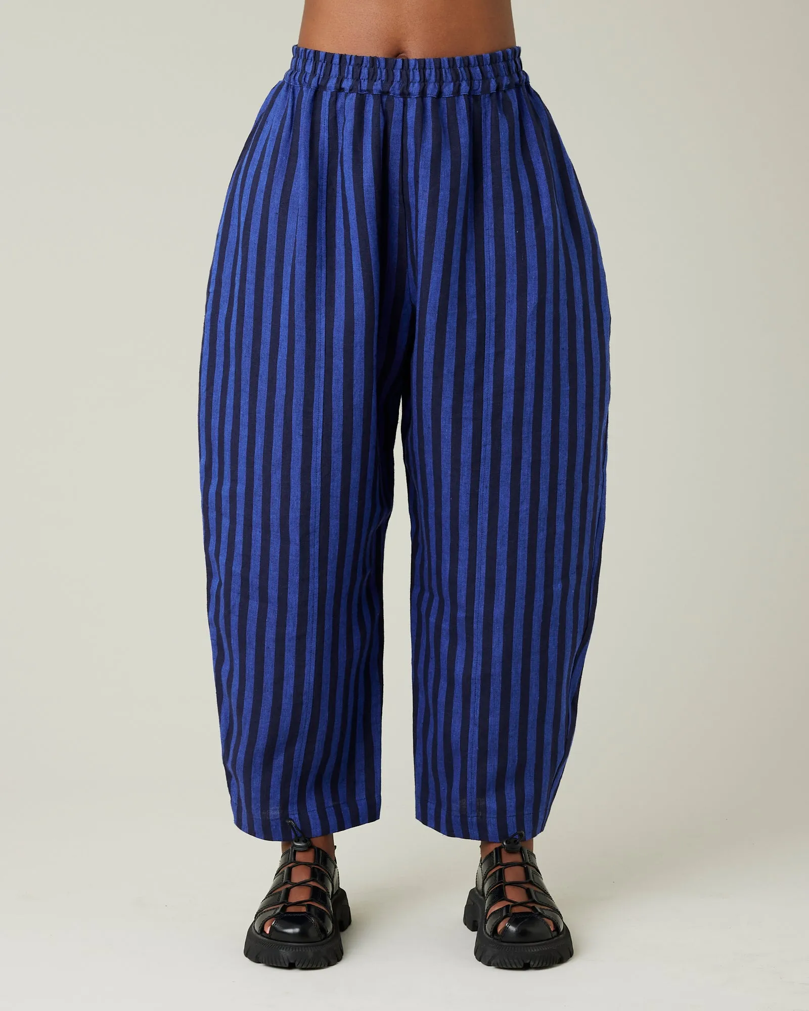 Mabel Indigo Stripe Linen Trousers