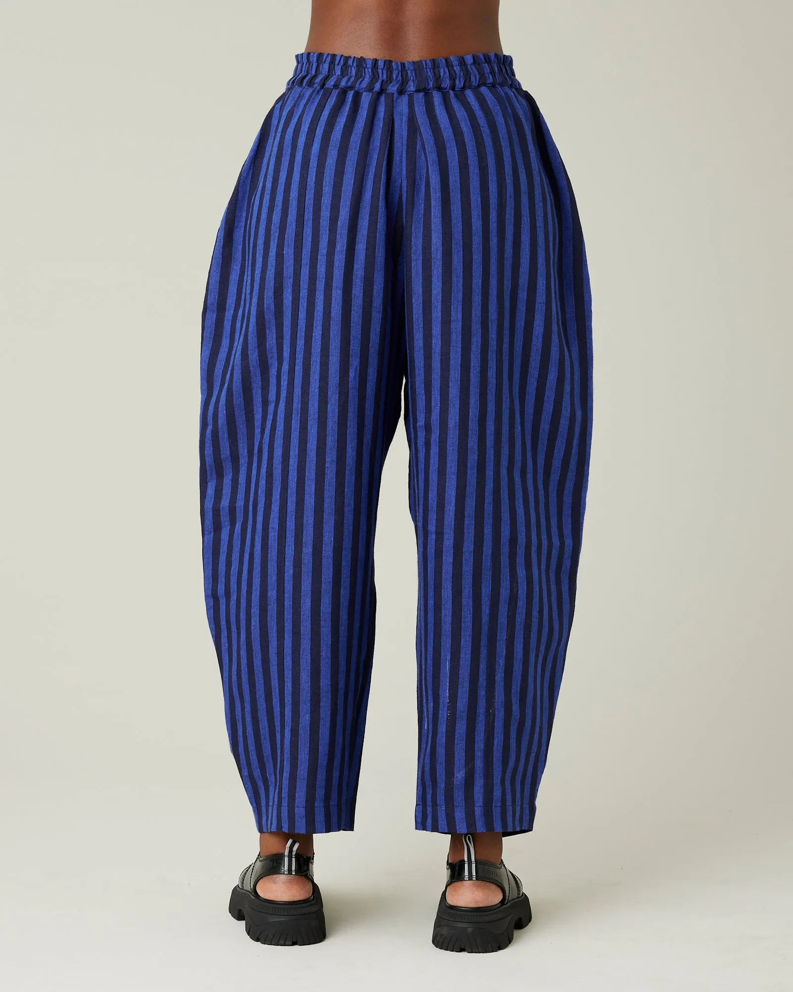 Mabel Indigo Stripe Linen Trousers