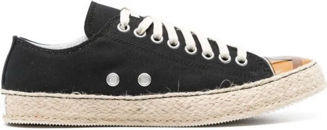 Magliano braided-sole canvas sneakers Black