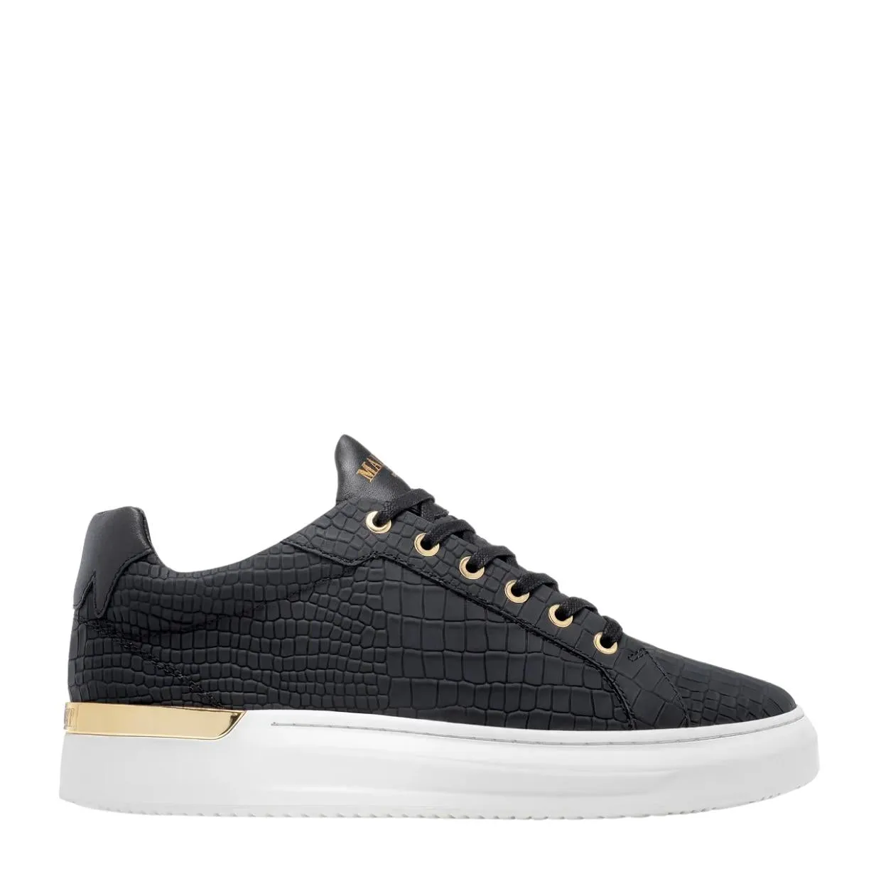 Mallet London GRFTR Matte Croc Black Trainers