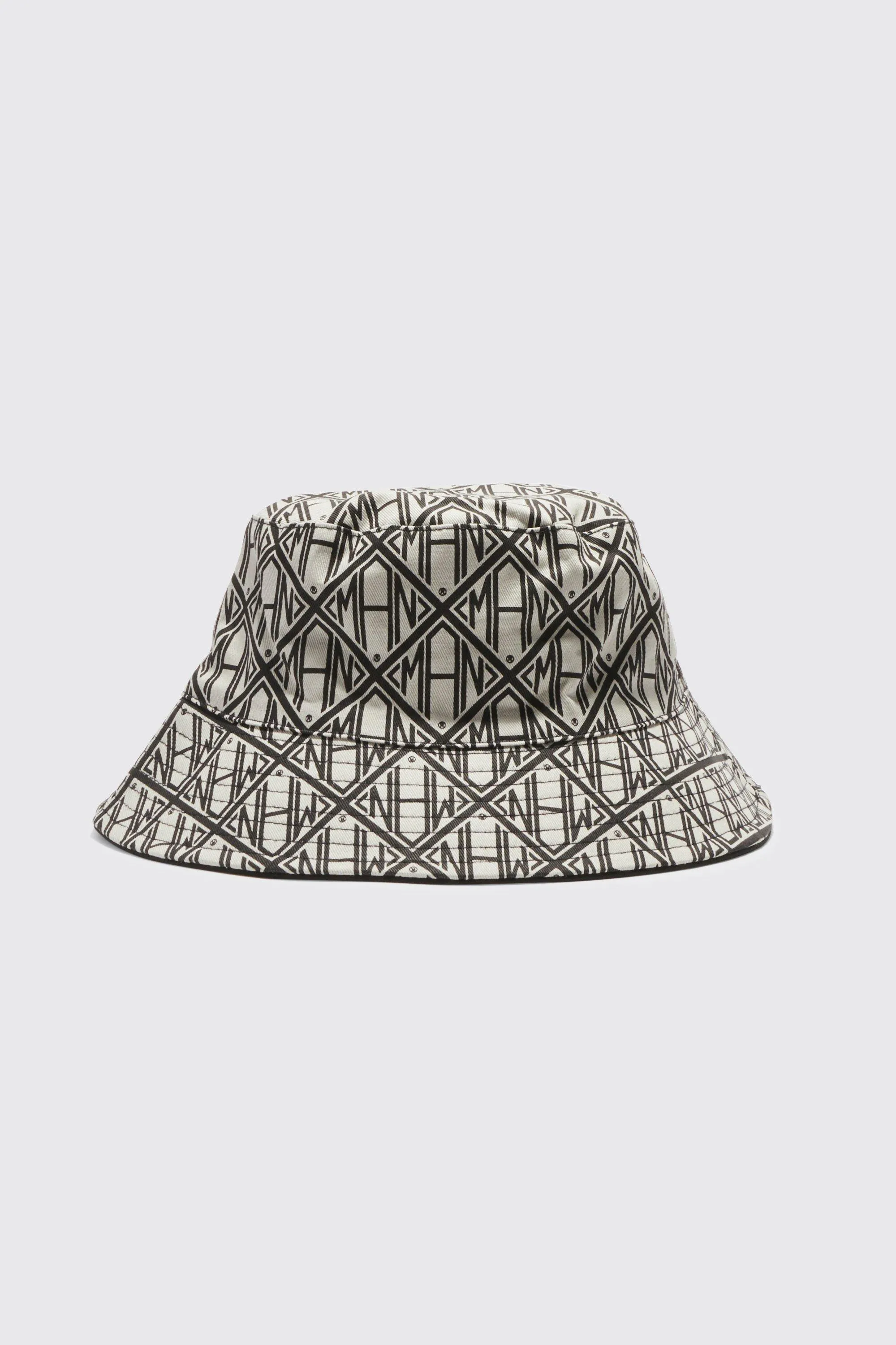 Man Print Reversible Bucket Hat | boohooMAN UK