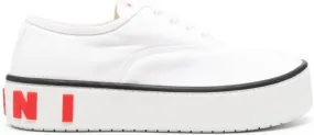 Marni logo-embossed flatform sneakers White