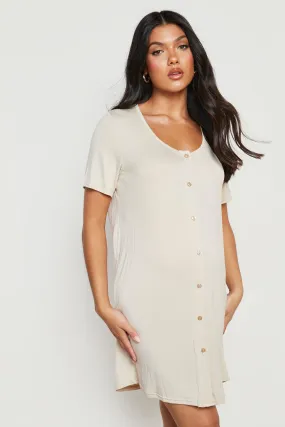 Maternity Button Front Nightgown