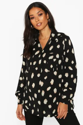 Maternity Leopard Print Shirt