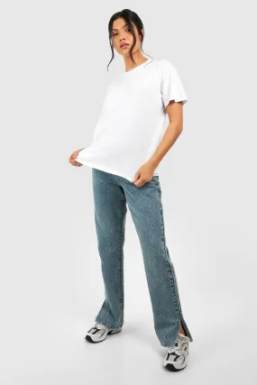 Maternity Over Bump Split Hem Straight Jean